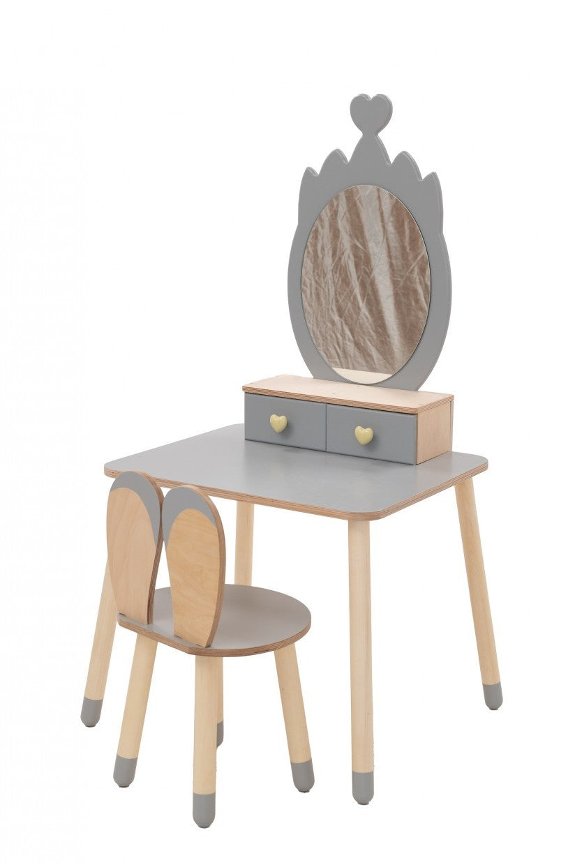Princess Beauty Table with Mirror - Crown