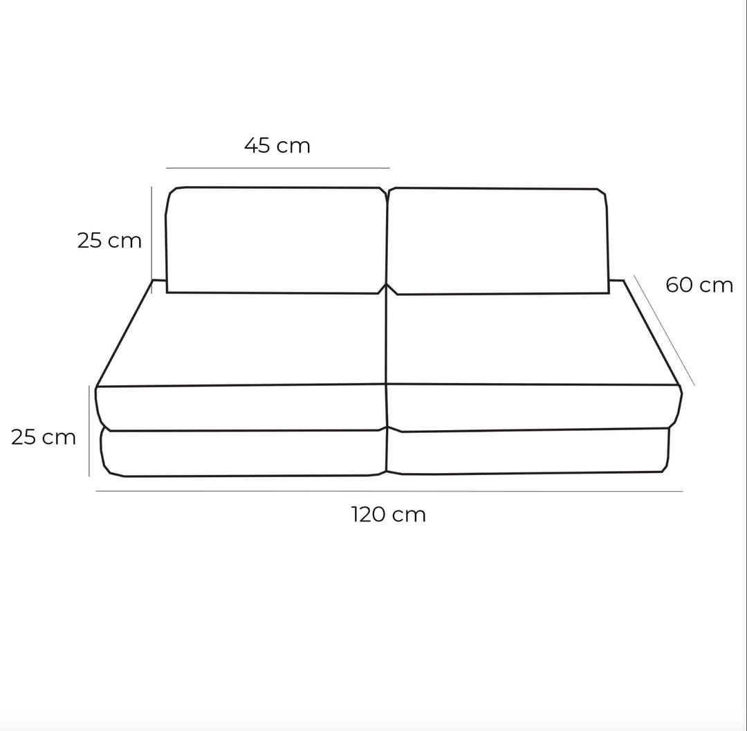 Small Modular Sofa for Kids - Churros Blue
