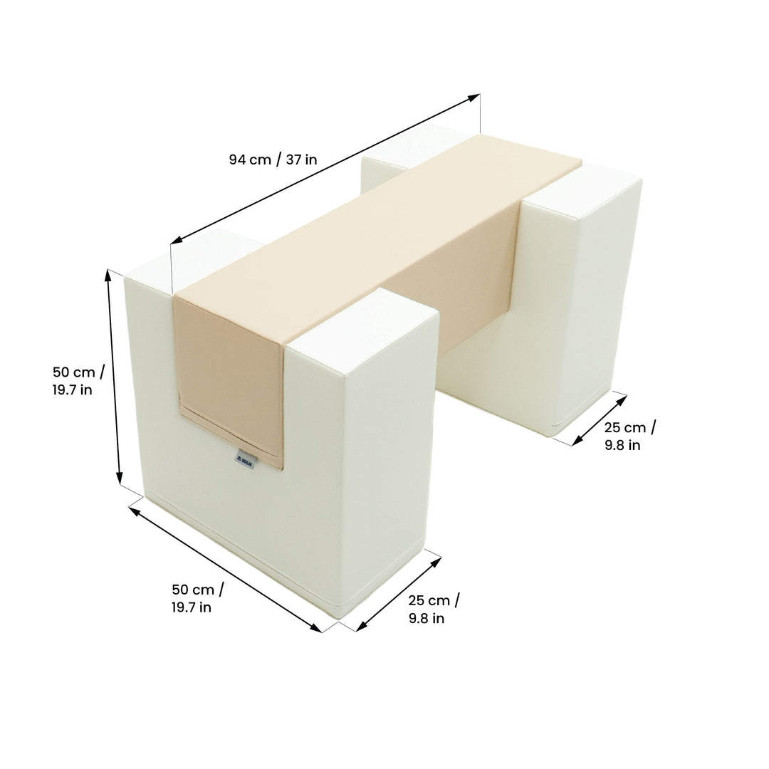 Soft Play Activity Set Balance Bridge - Beige