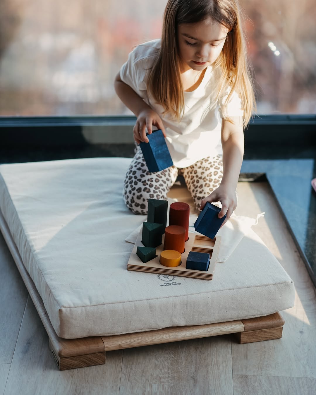 Wooden Shape Sorting Blocks - Colors XL