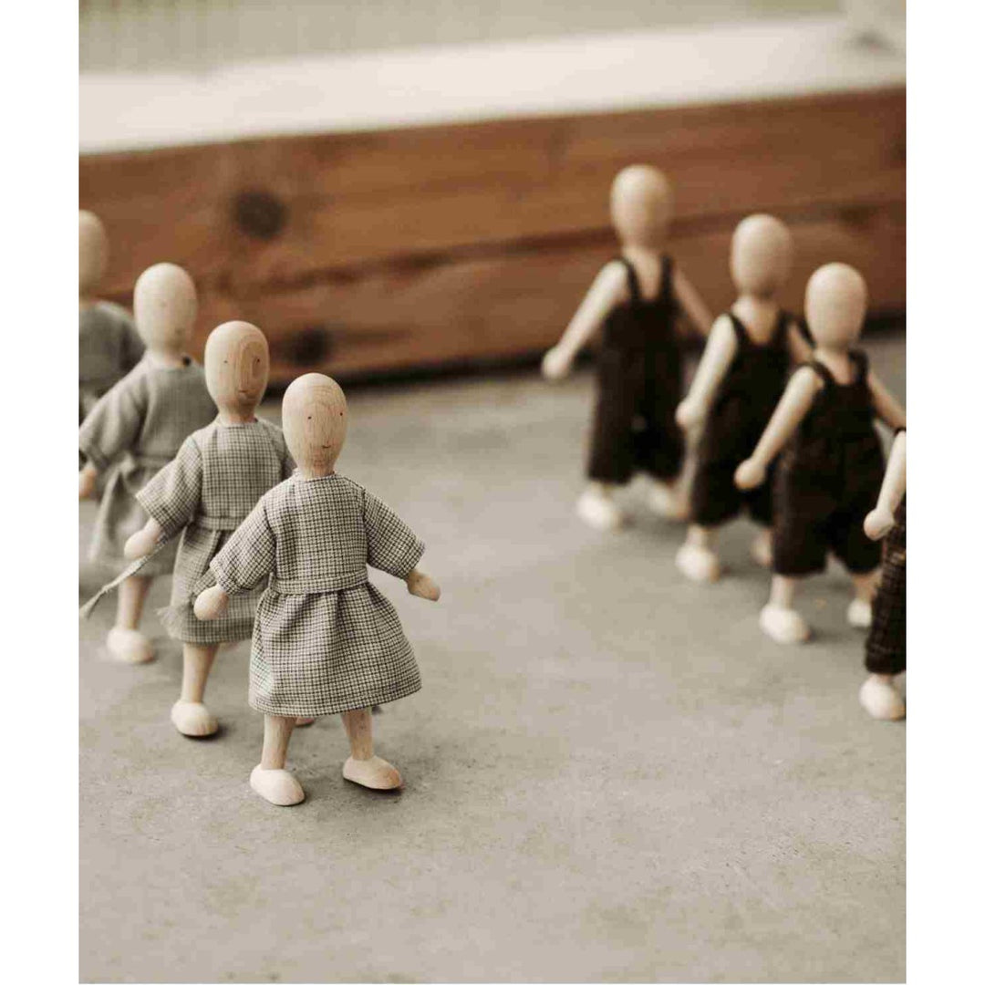 Wooden Beech Doll with Pants