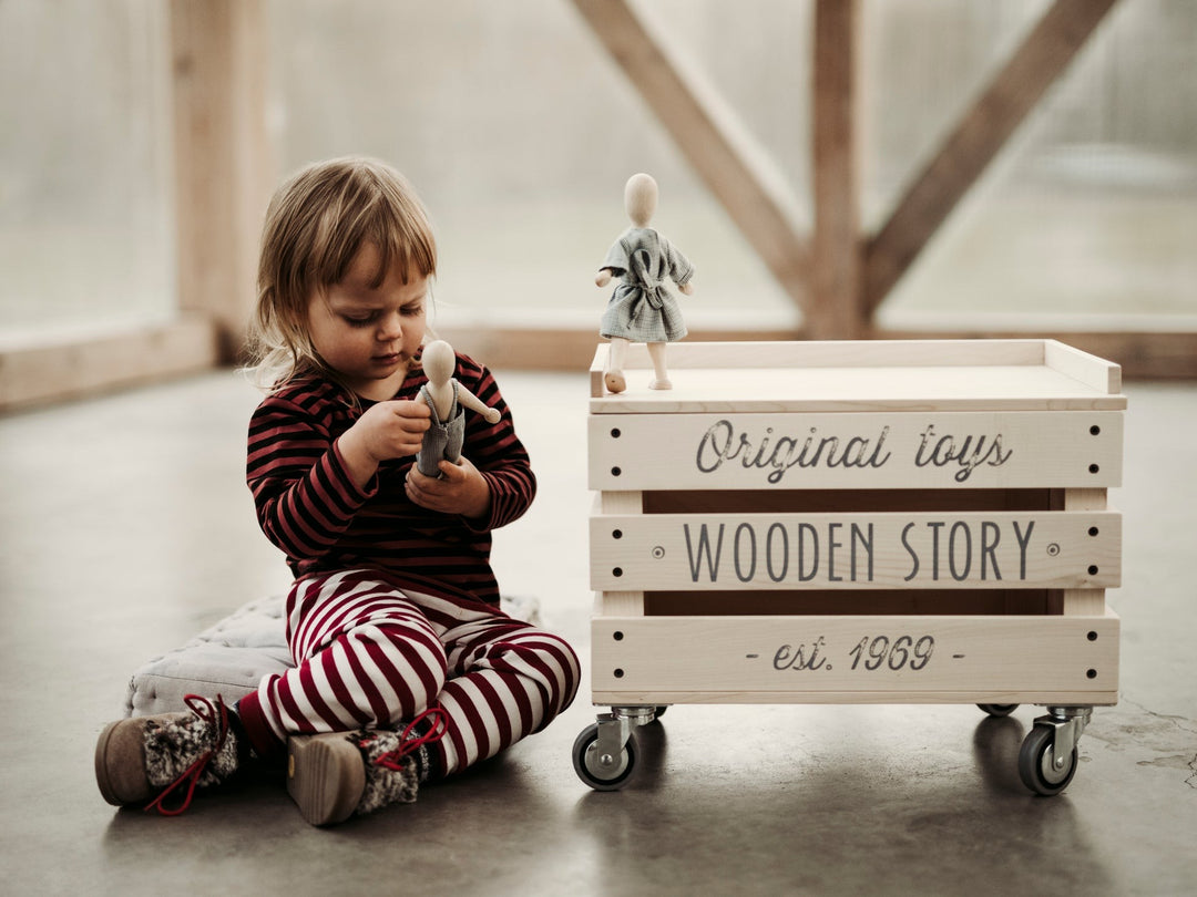 Wooden Beech Doll with Dress