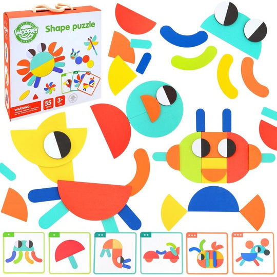 Wooden Montessori shape Puzzle